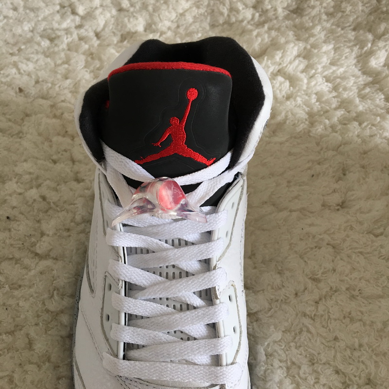 Authentic Air Jordan 5 White Cement